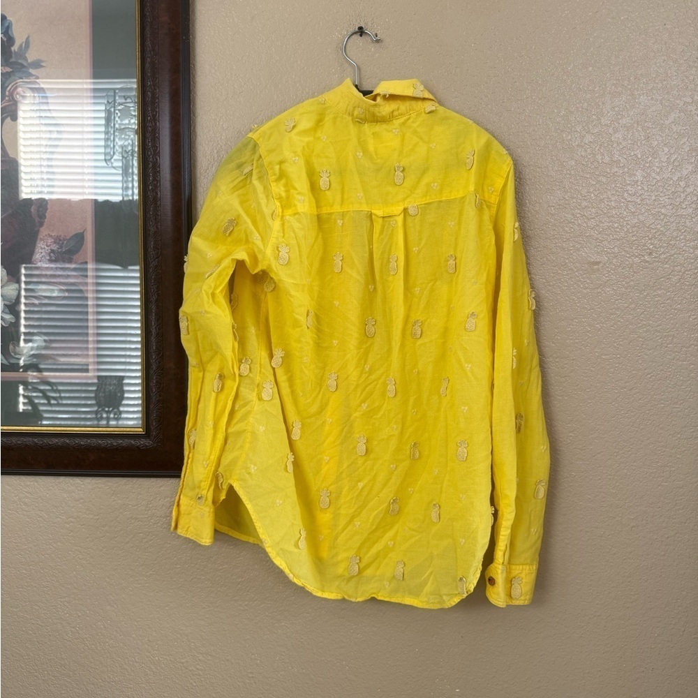 Anthropologie Maeve Classic Embroidered Buttondown Size 6 - Picture 6 of 6